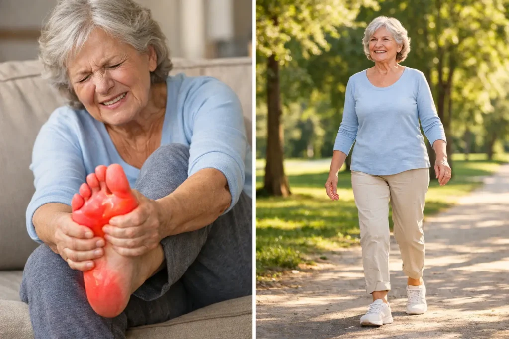 Before and after nerve pain neuropathy relief image